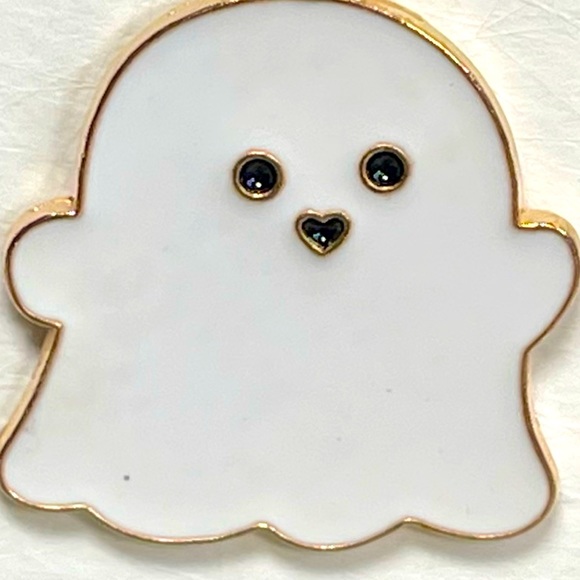 White Ghost Dangling Drop Darrings and Ghost Necklace - Picture 4 of 5